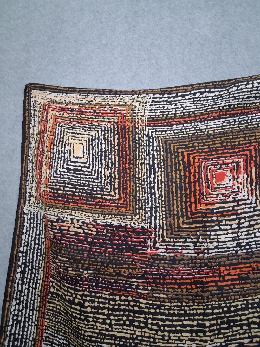Vintage Stephen Burrows Fall Color Geo Design Scarf - Picture 5 of 5